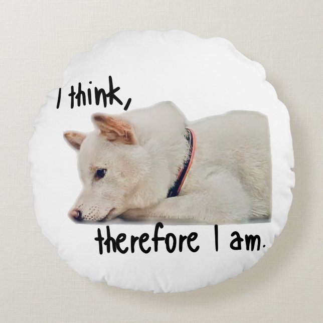 Thinking dog クッション　by koroku rond kussen (Voorkant)