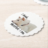 Thinking dog coaster by koroku kartonnen onderzetters (Gekanteld)