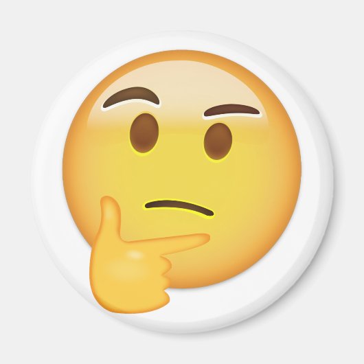 Thinking Face Emoji Magneet (Voorkant)