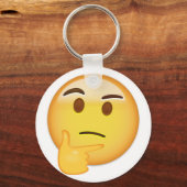 Thinking Face Emoji Sleutelhanger (Voorkant)