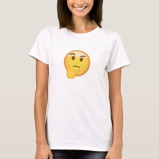 Thinking Face Emoji T-shirt (Voorkant)