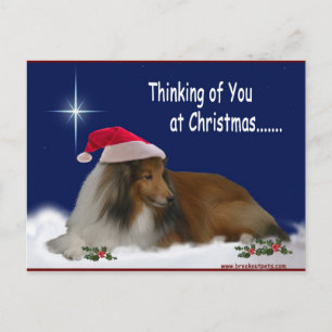Thinking of You Christmas Postcard Feestdagenkaart