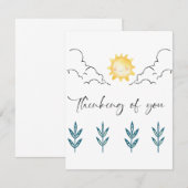 Thinking of you Flat Note Card Notitiekaartje (Voorkant / Achterkant)