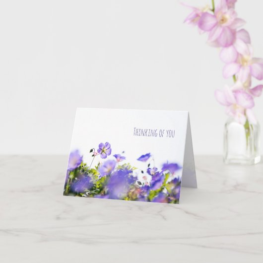 Thinking of You Floral Folded Card Kaart (Orchidee)