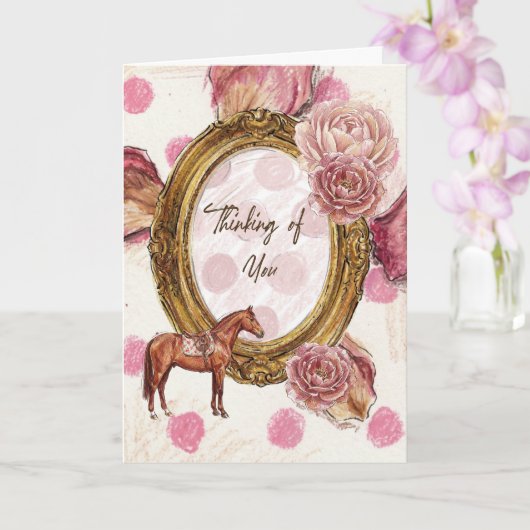 Thinking of You Horse Kaart (Orchidee)