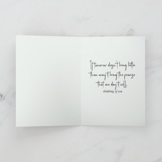 Thinking of You Monarch Butterfly On a Pencil Kaart (Binnen)