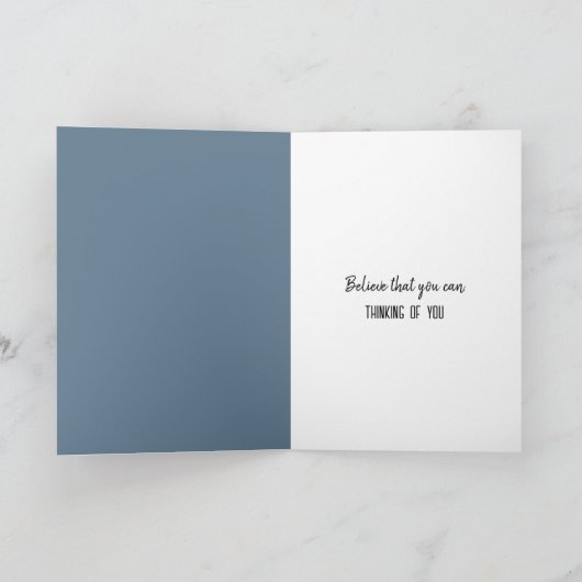 Thinking of You Orange Maple Leaf On Snow  Kaart (Binnen)