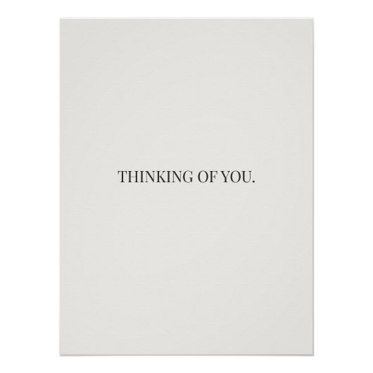Thinking of You Poster – Gentle Support Quote  (Devant)
