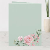 Thinking of You Roze Botanische Rozen Salie Kaart (Achterkant)