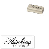 Thinking of You Sentiment Rubber Art Stamp Rubberstempel (Gestempeld)