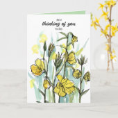 Thinking of You Today Prayers Wildflowers Kaart (Gele Bloem)