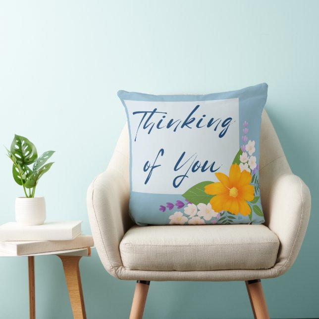 Thinking of You with Support Bouquet Kussen (Stoel)