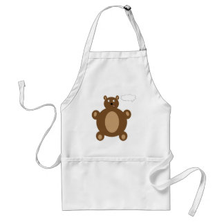Thinking Teddy Bear Apron Standaard Schort