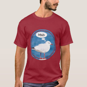 Thinking White Seagull Port Blue Zee Yokohama Meh T-shirt