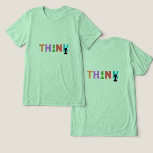 #ThinkT-Shirt Tri-Blend Shirt (Ontwerp Voorkant & Achterkant)