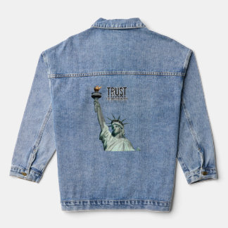 Thiqa Liberty Statue Denim Jas - Urban Straat Jacket