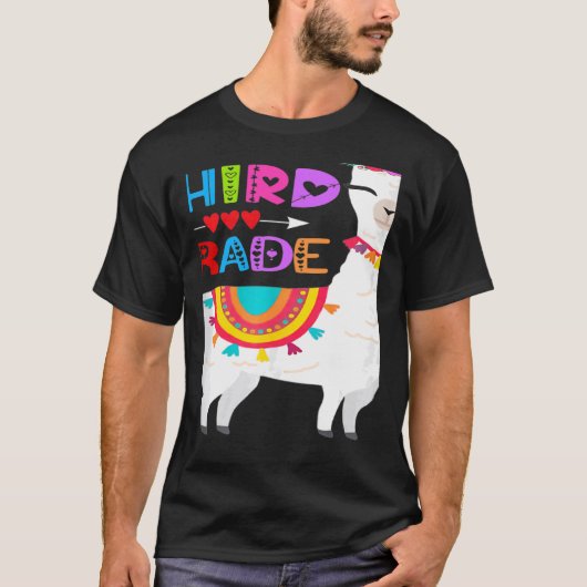 Third 3rd Grade Teacher No Prob Llama First Day Gi T-shirt (Voorkant)