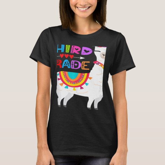 Third 3rd Grade Teacher No Prob Llama First Day Gi T-shirt (Voorkant)