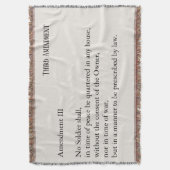 Third Amendment Constitution Protest Deken (Voorkant Verticaal)