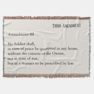 Third Amendment Constitution Protest Deken