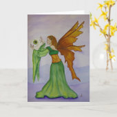 Third Eye Fairy Blank Wenskaart Kaart (Gele Bloem)