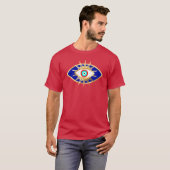 Third Eye Turquoise en Gold Glitter Look T-shirt (Voorkant volledig)