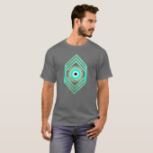 Third Eye Turquoise en Gold Glitter Look T-shirt (Voorkant volledig)