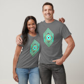 Third Eye Turquoise en Gold Glitter Look T-shirt (Unisex)