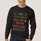 Third Grade 3rd Teacher  Cute Ugly Christmas Sweat Trui (Voorkant)