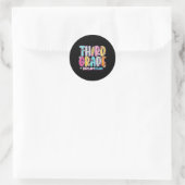 Third Grade Dream Team Back To School First Day Of Ronde Sticker (Tas)