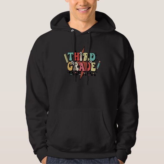 Third Grade Teacher Leopard 3rd Grade Teacher Boy  Hoodie (Voorkant)