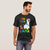 Third Team 3rd Grade Teacher Rainbow No Prob Llama T-shirt (Voorkant volledig)