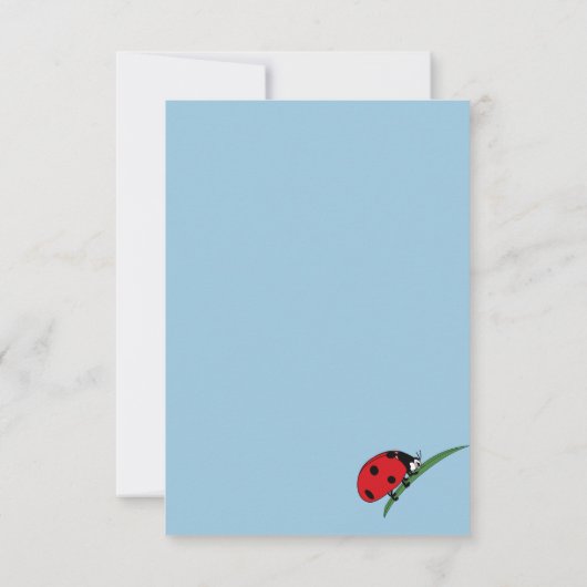 Thirsty Ladybug Bedankkaart (Achterkant)
