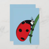 Thirsty Ladybug Bedankkaart (Voorkant / Achterkant)