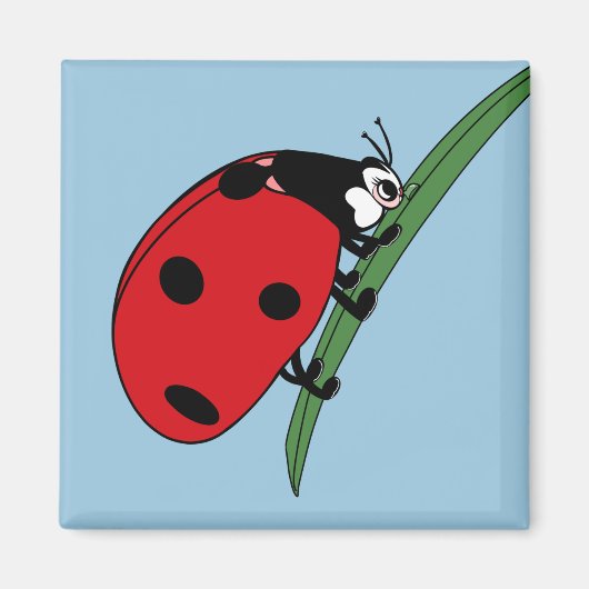 Thirsty Ladybug Magneet (Voorkant)
