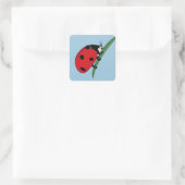 Thirsty Ladybug Vierkante Sticker (Tas)
