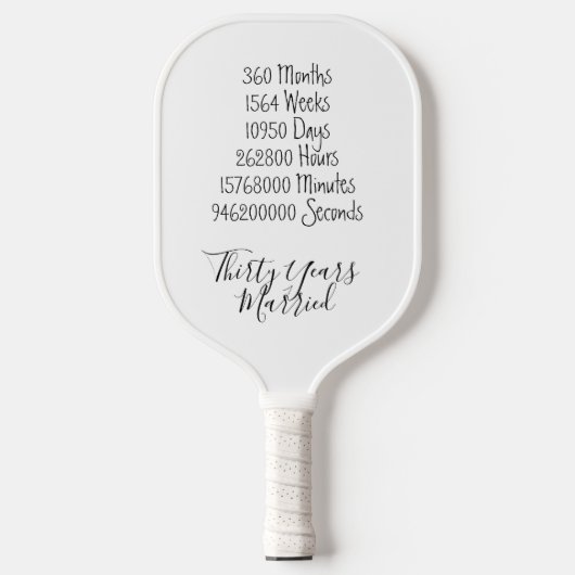 Thirty years Anniversary 30th wedding fun game Pickleball Paddle (Voorkant)