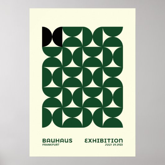 This Bauhaus-inspired geometric pattern poster fea (Voorkant)