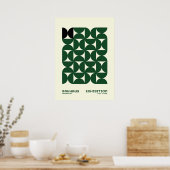 This Bauhaus-inspired geometric pattern poster fea (Keuken)