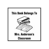 This Book Belongs To Teacher Name Classroom Rubberstempel (Afrduk)