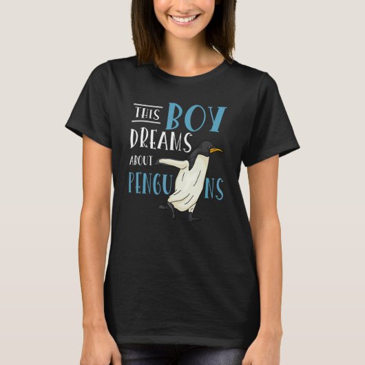 This Boy Dreams About Penguins For Penguin T-shirt (Voorkant)