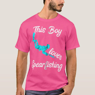 This Boy Loves Spearfishing Speardiver Spearfisher T-shirt