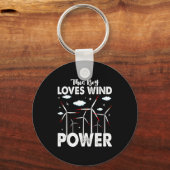 This Boy Loves Wind Wer, Windmill Turbine Technici Sleutelhanger (Voorkant)