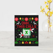 This Calls For A Spreadsheet Ugly Christmas Kaart (Gele Bloem)