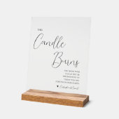 This Candle Burns Memorial Wedding Acrylic Sign (Angle)