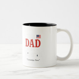 This Dad Is a Veteran Mug – Patriotic Gift Tweekleurige Koffiemok