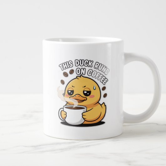 This Duck Runs on Coffee Cute Duck Coffee Mug (Droite)