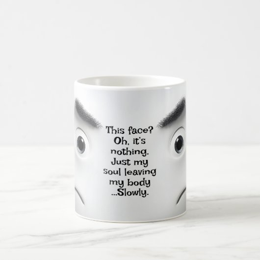 This Face? Add Name Message, Expressive Face Koffiemok (Center)