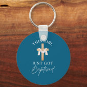 This Girl Got Baptized Christian Baptism I Decided Sleutelhanger (Voorkant)