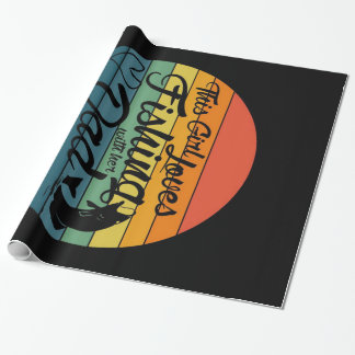 This Girl Loves Fishing With Her Dad Vintage Cadeaupapier